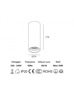 Luce da soffitto in gesso 2870 eSaem.it