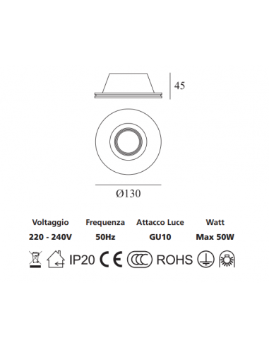 Luce da soffitto in gesso 2619 - eSaem.it