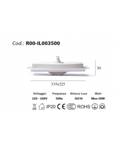 Luce da incasso in gesso 3500 eSaem.it
