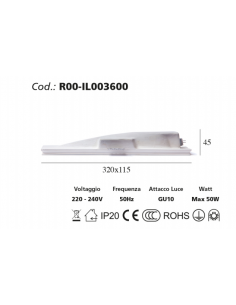 Luce da incasso in gesso 3600 eSaem.it