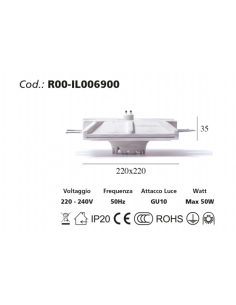 Luce da incasso in gesso 6900 - eSaem.it