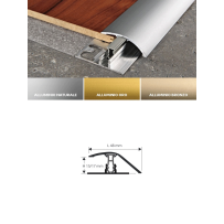 Vendita online profilo terminale Zero Curve 15 in alluminio anodizzato per pavimenti laminati - eSAEM.it