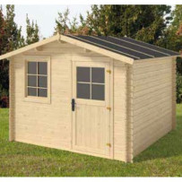 Casetta in legno Malaga 300x250 cm, in legno di abete, montaggio blockhouse con porta e finestra