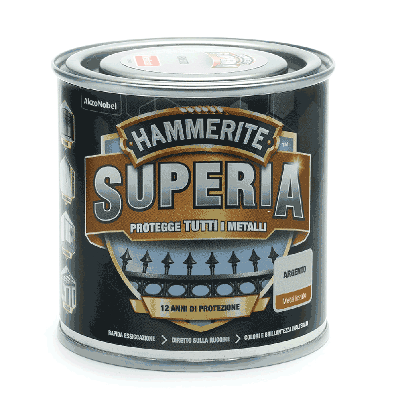 HAMMERITE SUPERIA METALLIZATO ARGENTO vendita online consegna Italia ed Europa prezzi bassi