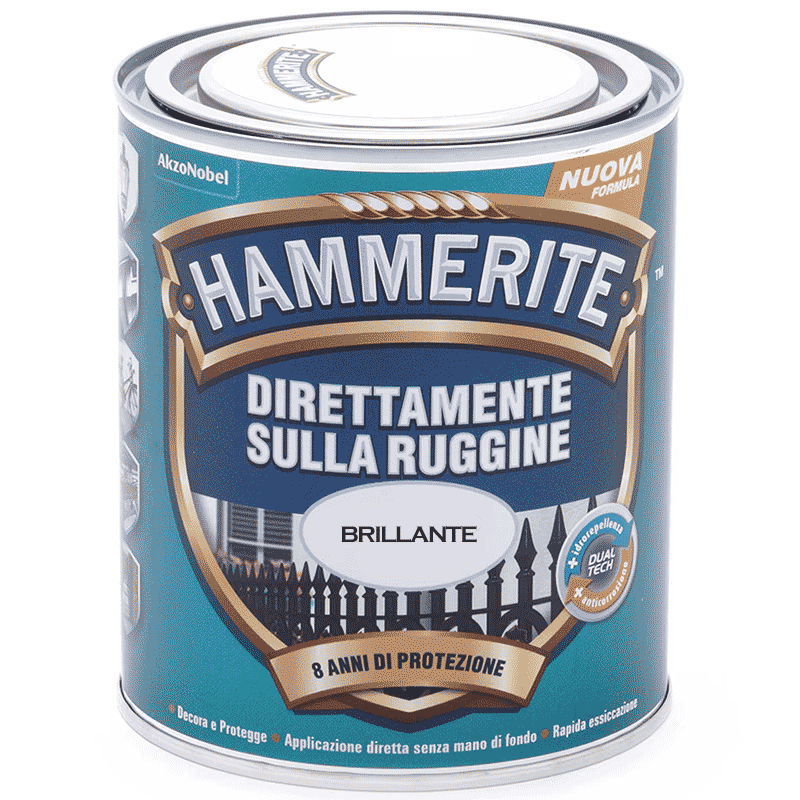 HAMMERITE DIRETTAMENTE SULLA RUGGINE BRILLANTE vendita online consegna Italia ed Europa prezzi bassi