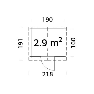 CASETTA in legno PAOLA dimensione 2,9 m² su eSAEM.it