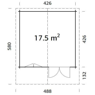CASETTA in legno BRITTA A dimensione 17,5 m² su eSAEM.it