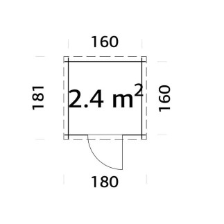 CASETTA in legno MOLLY A dimensione 2,4 m² su eSAEM.it