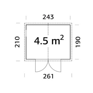 CASETTA in legno DAN A dimensione 4,5 m² su eSAEM.it