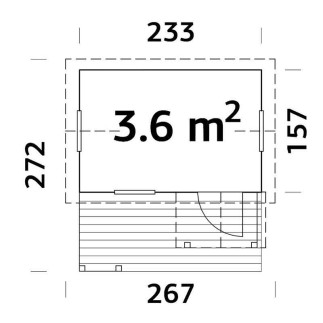 CASETTA in legno OTTO dimensione 3,6 m² su eSAEM.it