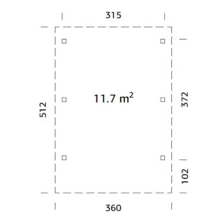 CARPORT KARL SINGOLO dimensione 11,7 m² su eSAEM.it
