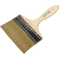 Pennello doppio spessore per velature, manico legno lungo