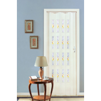 Porta a soffietto in PVC - PASTELLO e vetri MOLATI