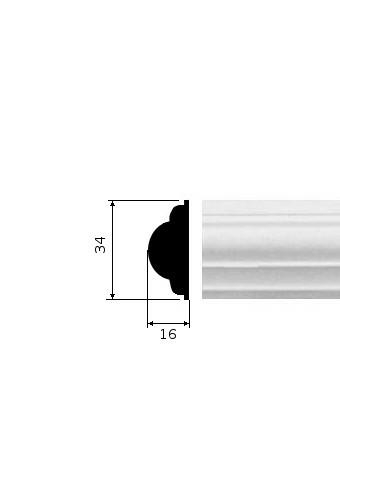 CORNICE GESSO BIANCA (CF.15 MT) C 03412
