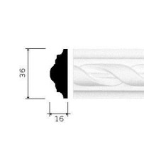 CORNICE GESSO BIANCA (CF.15 MT) C 03627
