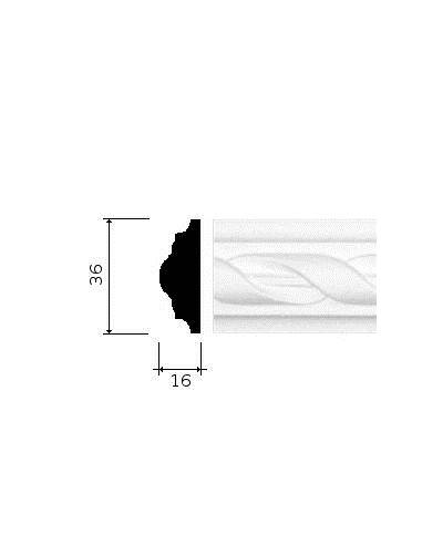 CORNICE GESSO BIANCA (CF.15 MT) C 03627