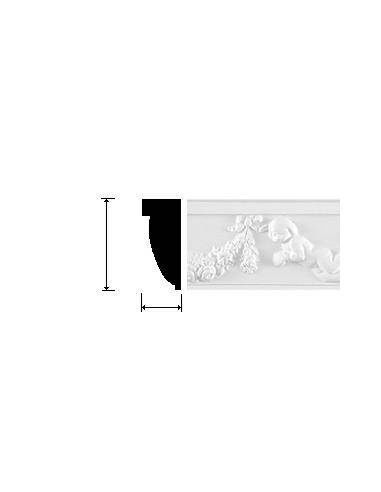 CORNICE GESSO BIANCA (CF.9 MT) C 05840
