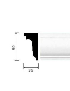 CORNICE GESSO BIANCA (CF.9 MT) C 05936