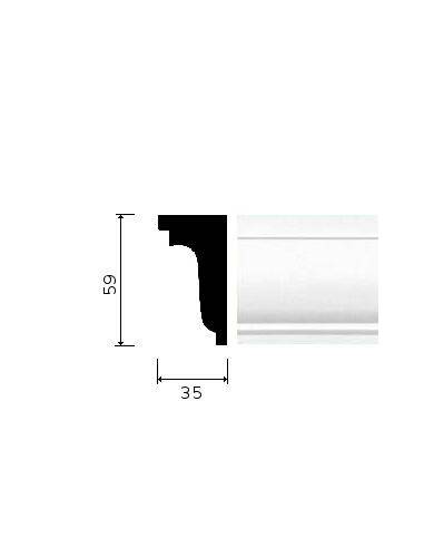 CORNICE GESSO BIANCA (CF.9 MT) C 05936