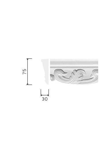 CORNICE GESSO BIANCA (CF.9 MT) C 07551
