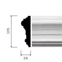 CORNICE GESSO BIANCA (CF.3 MT) C 10554
