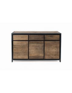 Buffet 3 ante 3 cassetti con cornice in legno scuro - eSAEM.it