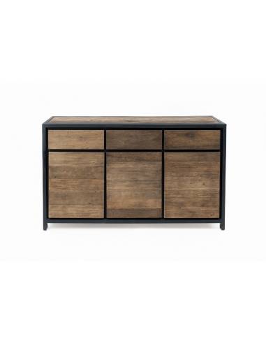 Buffet 3 ante 3 cassetti con cornice in legno scuro - eSAEM.it