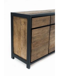 Buffet 3 ante 3 cassetti con cornice in legno scuro - eSAEM.it
