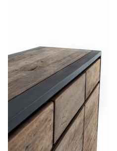 Buffet 3 ante 3 cassetti con cornice in legno scuro - eSAEM.it