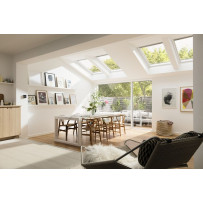 VELUX GGL INTEGRA SOLARE - Finestra a bilico solare in legno bianca - eSAEM.it