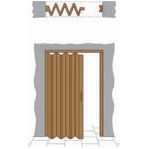 Porta a soffietto in PVC - PASTELLO e vetri COLORATI