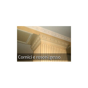 CORNICI E ROSONI IN POLISTIROLO E IN GESSO